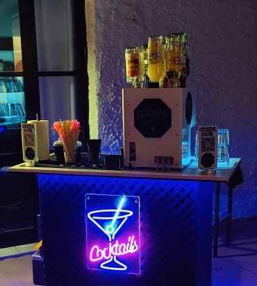 Komplette Cocktailbar mieten auf Mallorca, mit und ohne Service buckbar
